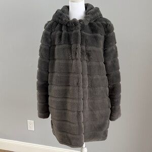 Cozy Dark Gray Teddy Jacket